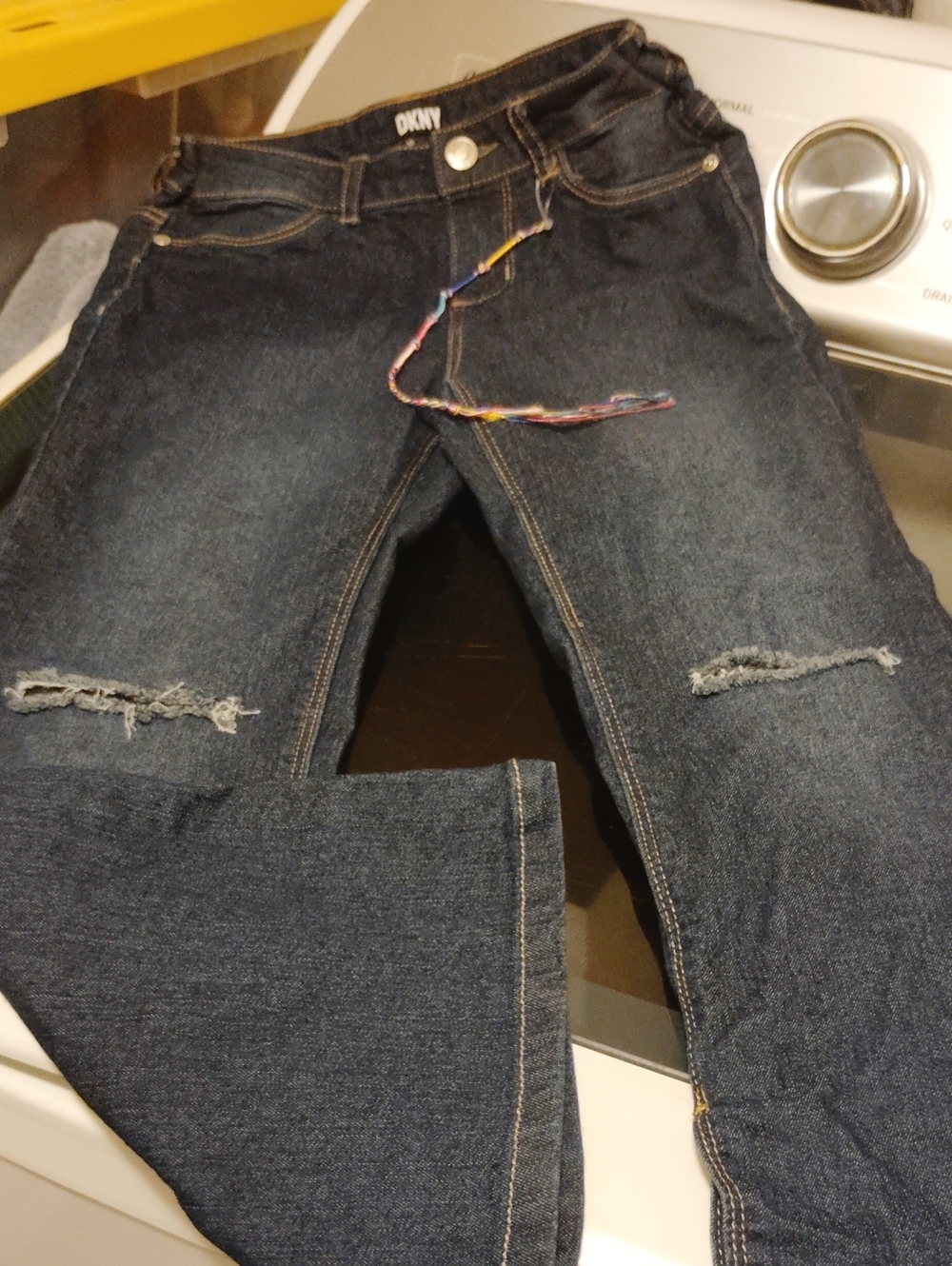 DKNY Dark Blue Distressed Girls Jeans